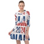 Kamala Harris 2024 Walz Mini Skater Shirt Dress