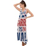 Kamala Harris 2024 Walz V-Neck Chiffon Maxi Dress