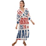 Kamala Harris 2024 Walz Grecian Style  Maxi Dress