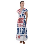 Kamala Harris 2024 Walz Flutter Sleeve Maxi Dress