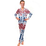 Kamala Harris 2024 Walz Kids  Satin Long Sleeve Pajamas Set