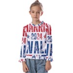 Kamala Harris 2024 Walz Kids  Frill Detail T-Shirt