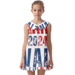 Kamala Harris 2024 Walz Kids  Pilgrim Collar Ruffle Hem Dress