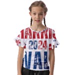 Kamala Harris 2024 Walz Kids  Cut Out Flutter Sleeves