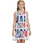 Kamala Harris 2024 Walz Kids  Sleeveless Tiered Mini Dress