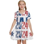 Kamala Harris 2024 Walz Kids  Short Sleeve Tiered Mini Dress