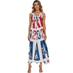 Kamala Harris 2024 Walz V-Neck Sleeveless Wide Leg Pants Overalls