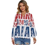 Kamala Harris 2024 Walz Women s Long Sleeve Button Up Shirt