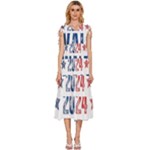 Kamala Harris 2024 Walz V-Neck Drawstring Shoulder Sleeveless Maxi Dress