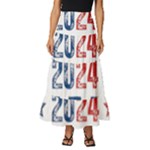 Kamala Harris 2024 Walz Tiered Ruffle Maxi Skirt