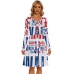 Kamala Harris 2024 Walz Long Sleeve Dress With Pocket