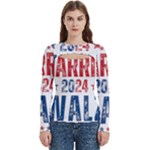 Kamala Harris 2024 Walz Women s Cut Out Long Sleeve T-Shirt