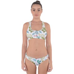 Leaf pattern  Cross Back Hipster Bikini Set from ArtsNow.com