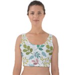 Leaf pattern  Velvet Crop Top