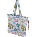 Leaf pattern  Drawstring Tote Bag