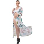 Leaf pattern  Maxi Chiffon Beach Wrap