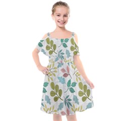 Kids  Cut Out Shoulders Chiffon Dress 