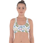 Leaf pattern  Cross Back Hipster Bikini Top 