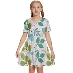 Kids  Short Sleeve Tiered Mini Dress 