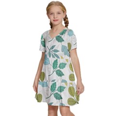 Kids  Short Sleeve Tiered Mini Dress 