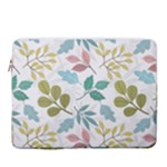 Leaf pattern  15  Vertical Laptop Sleeve Case With Pocket