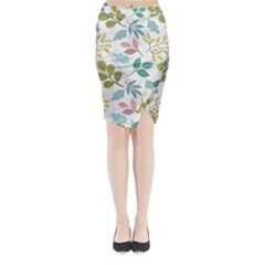 Leaf seamless pattern  Midi Wrap Pencil Skirt from ArtsNow.com