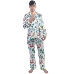 Men s Long Sleeve Satin Pajamas Set 