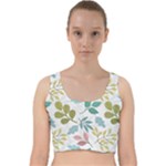 Leaf seamless pattern  Velvet Racer Back Crop Top