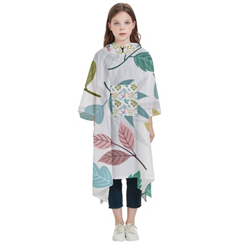 Leaf seamless pattern  Kids  Hooded Rain Ponchos from ArtsNow.com