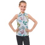 Leaf seamless pattern  Kids  Sleeveless Polo T-Shirt