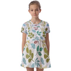 Kids  Short Sleeve Pinafore Style Dress 