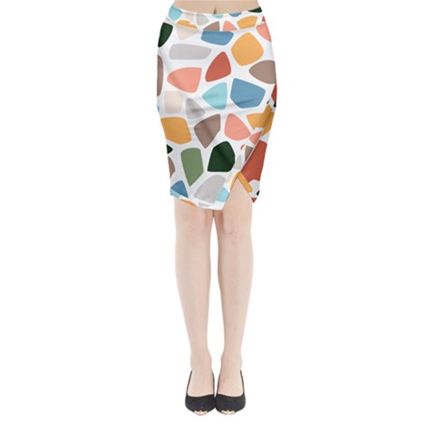 Shapes Seamless Pattern Midi Wrap Pencil Skirt from ArtsNow.com