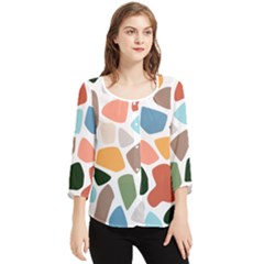 Chiffon Quarter Sleeve Blouse 