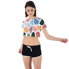 Tie Back Short Sleeve Crop T-Shirt 