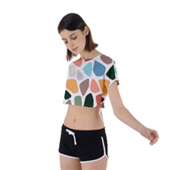 Tie Back Short Sleeve Crop T-Shirt 