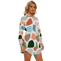 Womens Long Sleeve Shirt Dress 