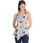 Seamless Dino Pattern Sleeveless Tunic