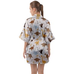 Half Sleeve Satin Kimono  