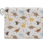 Seamless Dino Pattern Canvas Cosmetic Bag (XXXL)