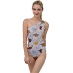 Seamless Dino Pattern To One Side Swimsuit