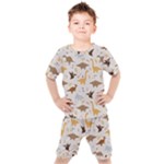 Seamless Dino Pattern Kids  T-Shirt and Shorts Set