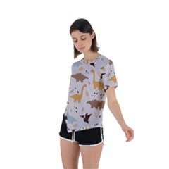 Asymmetrical Short Sleeve Sports T-Shirt 