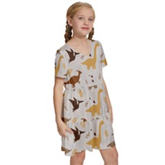 Kids  Short Sleeve Tiered Mini Dress 