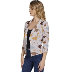 Women s Casual 3/4 Sleeve Spring Jacket 