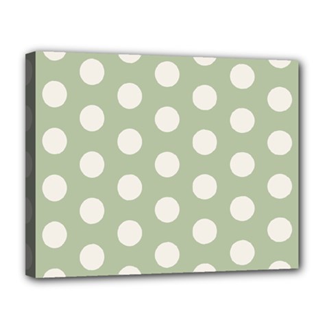 Polk Dots Seamless Pattern Canvas 14  x 11  (Stretched) from ArtsNow.com