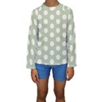 Polk Dots Seamless Pattern Kids  Long Sleeve Swimwear