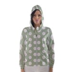 Polk Dots Seamless Pattern Women s Hooded Windbreaker