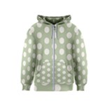 Polk Dots Seamless Pattern Kids  Zipper Hoodie