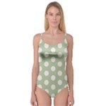 Polk Dots Seamless Pattern Camisole Leotard 