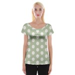 Polk Dots Seamless Pattern Cap Sleeve Top